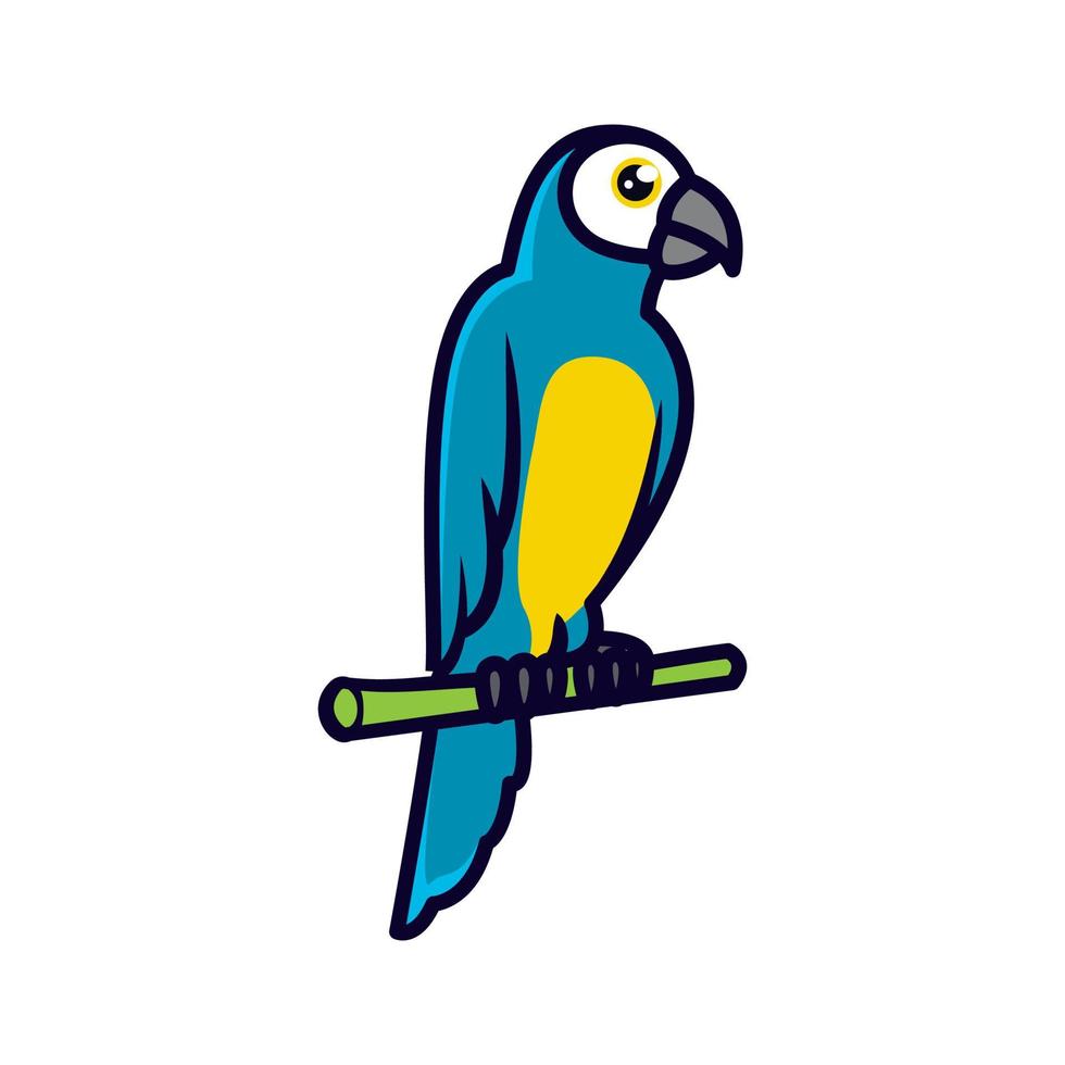 lindo pájaro guacamayo vector