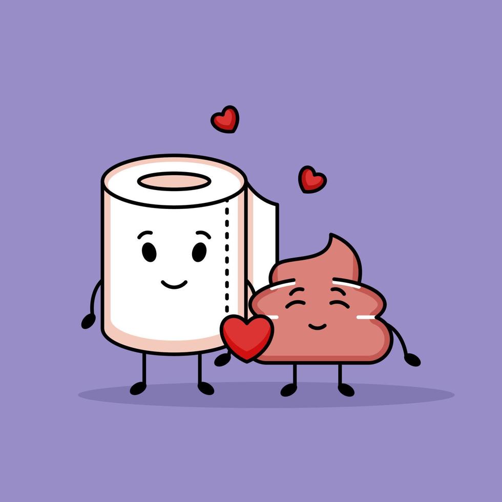 Tissue and poop couple vector