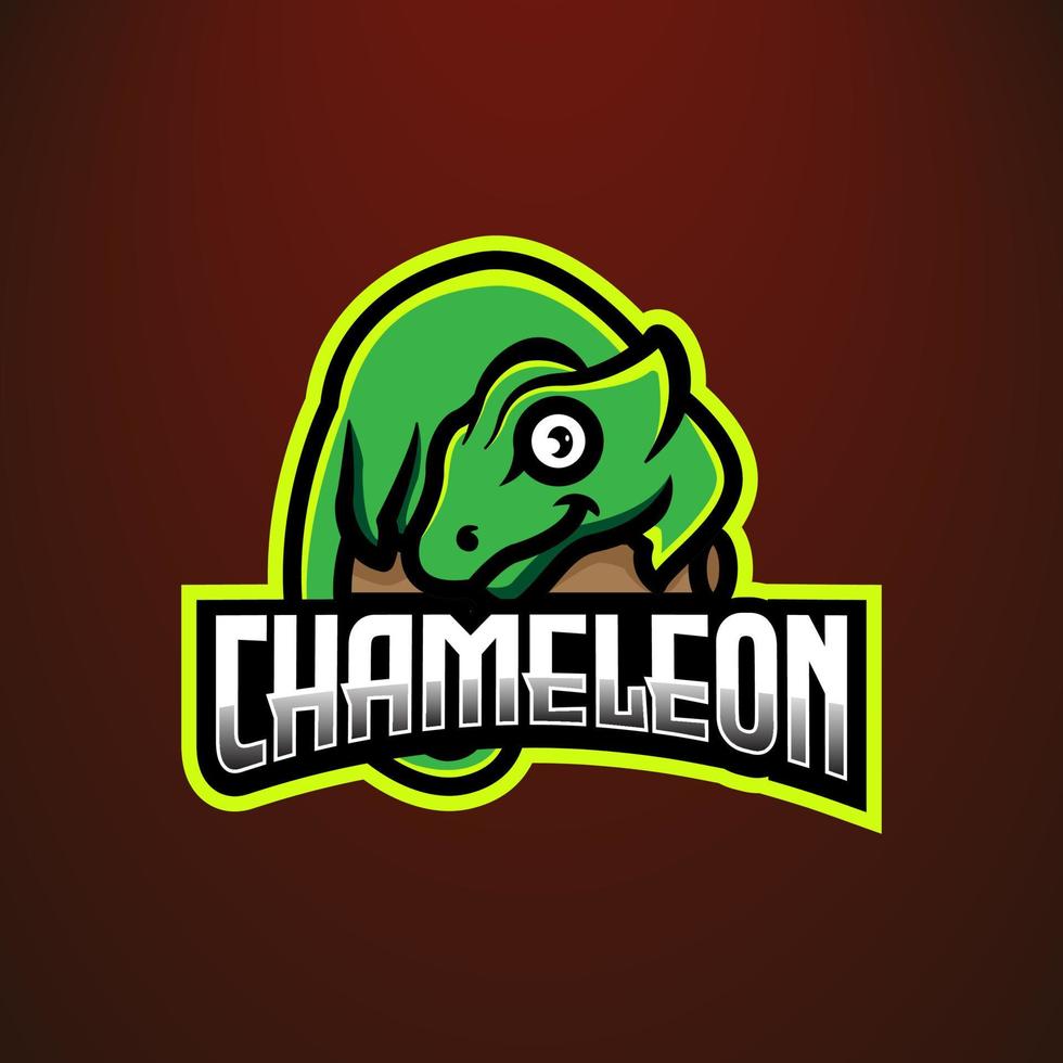 camaleón esport logo vector