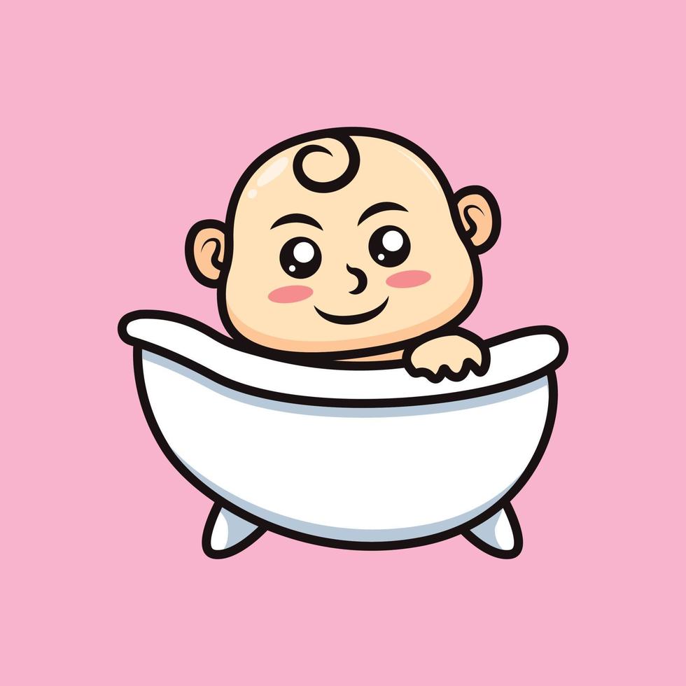 Cute baby illustration vector