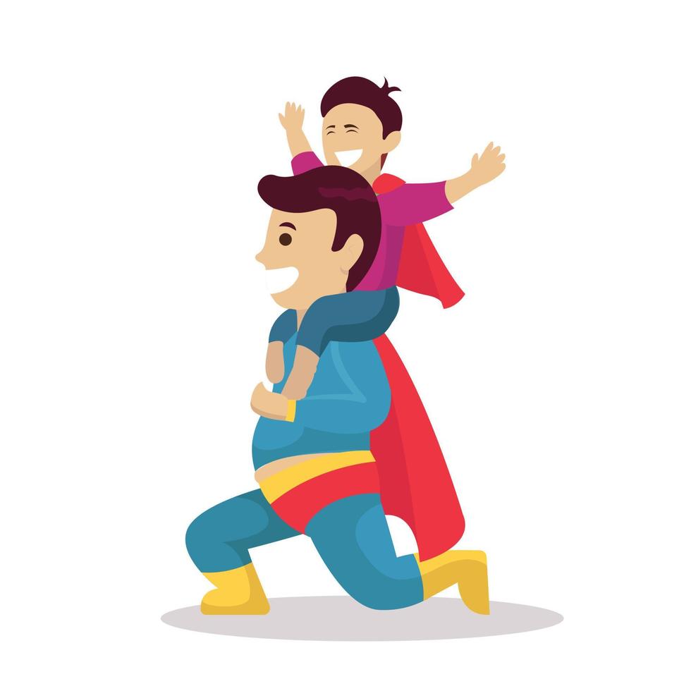 Super dad mascot vector