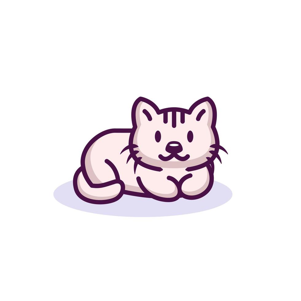 Cute cat illustration vector