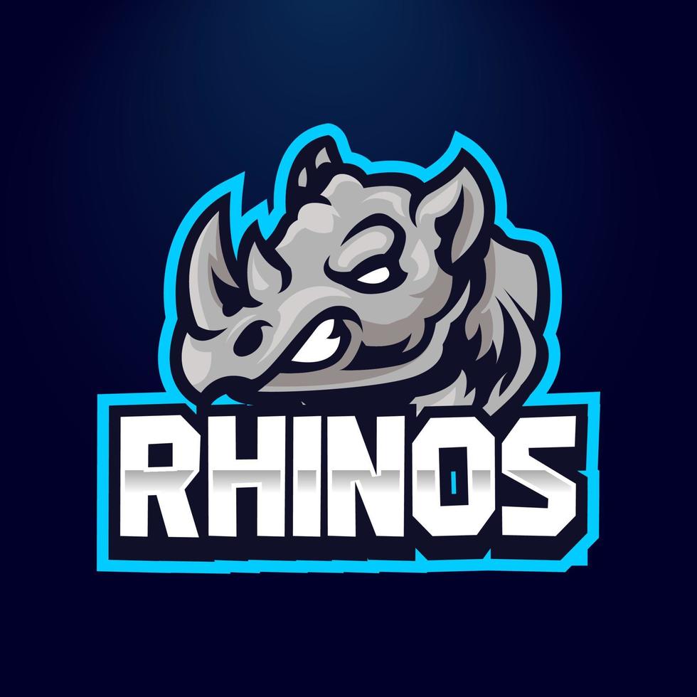 Rhinos esport logo vector