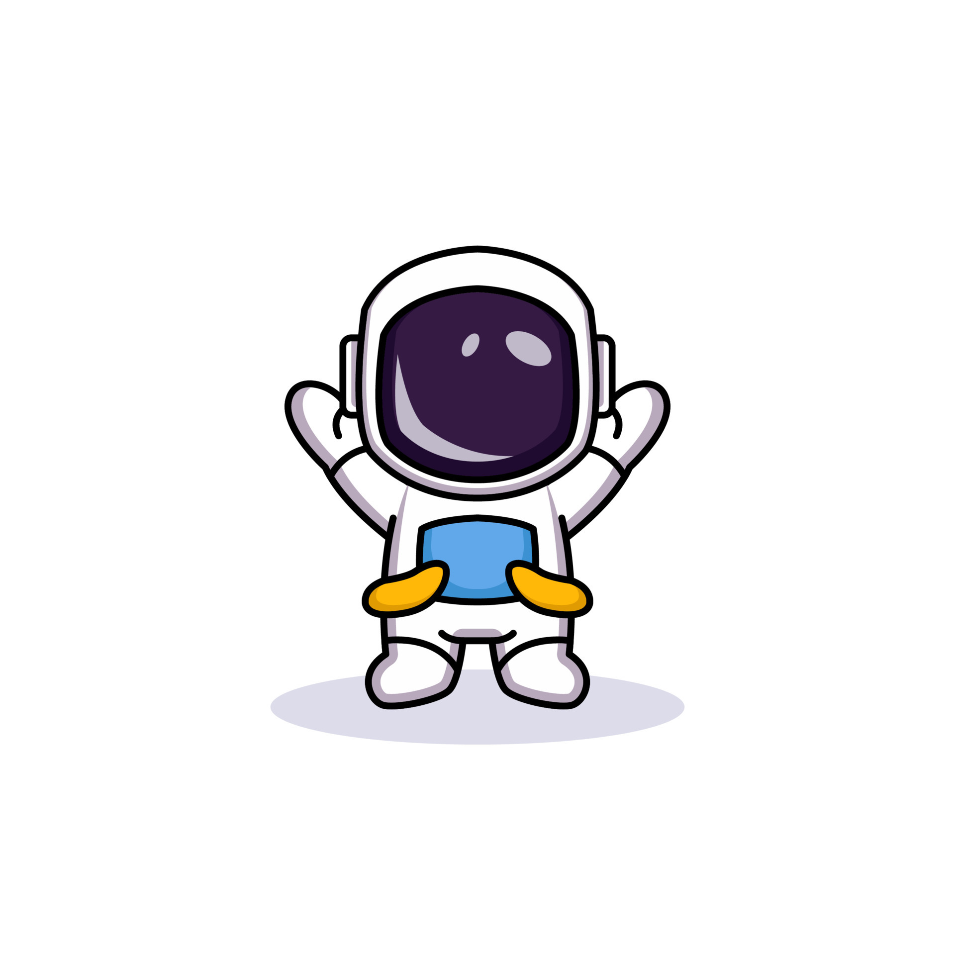 cute astronaut mascot 4649449 Vector Art at Vecteezy