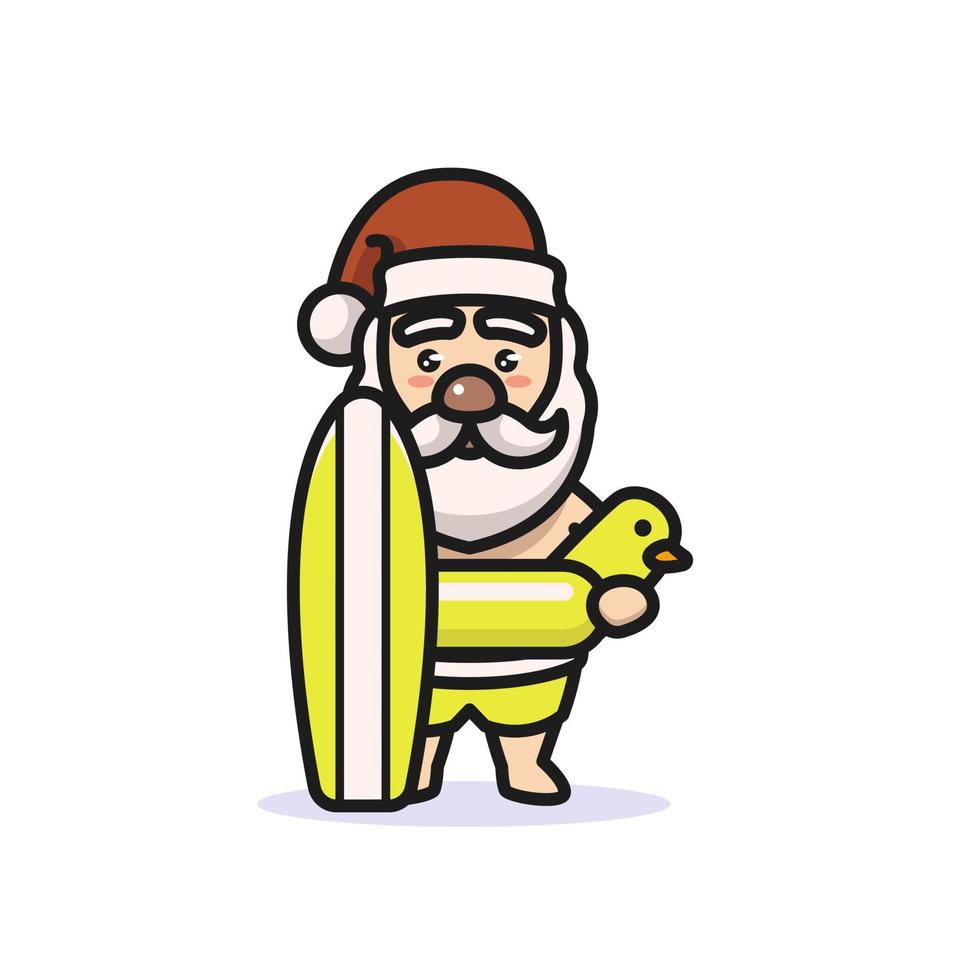 Cute Santa Claus mascot design vector