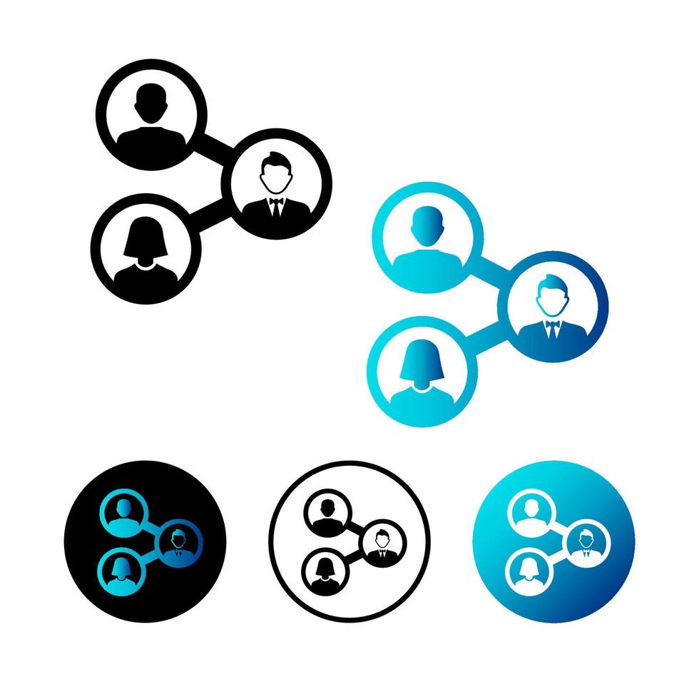 Abstract Connected People Icon Illustration vector