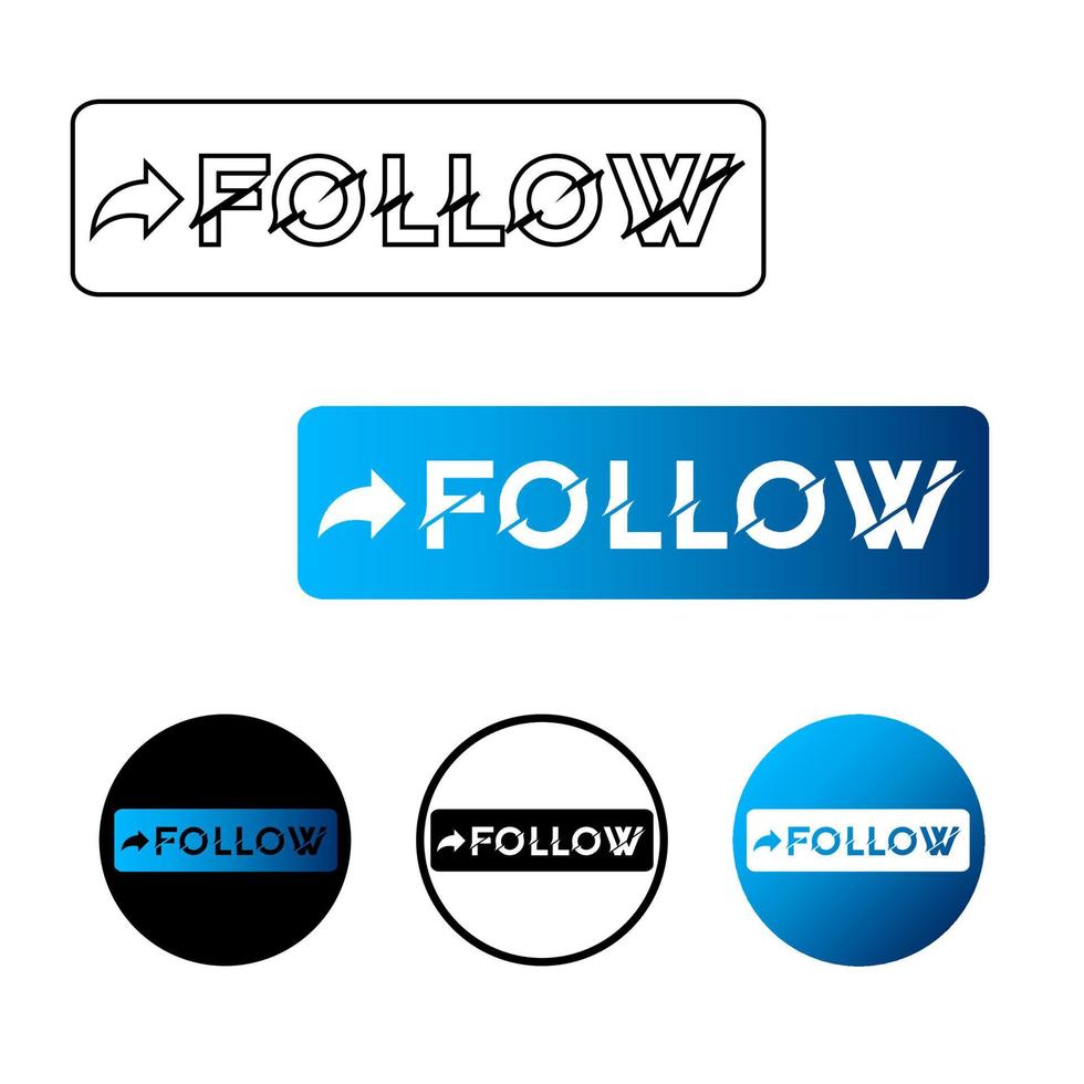 Abstract Follow Icon Illustration vector