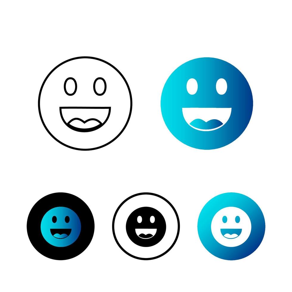 Ilustración de icono de emoción de risa abstracta vector