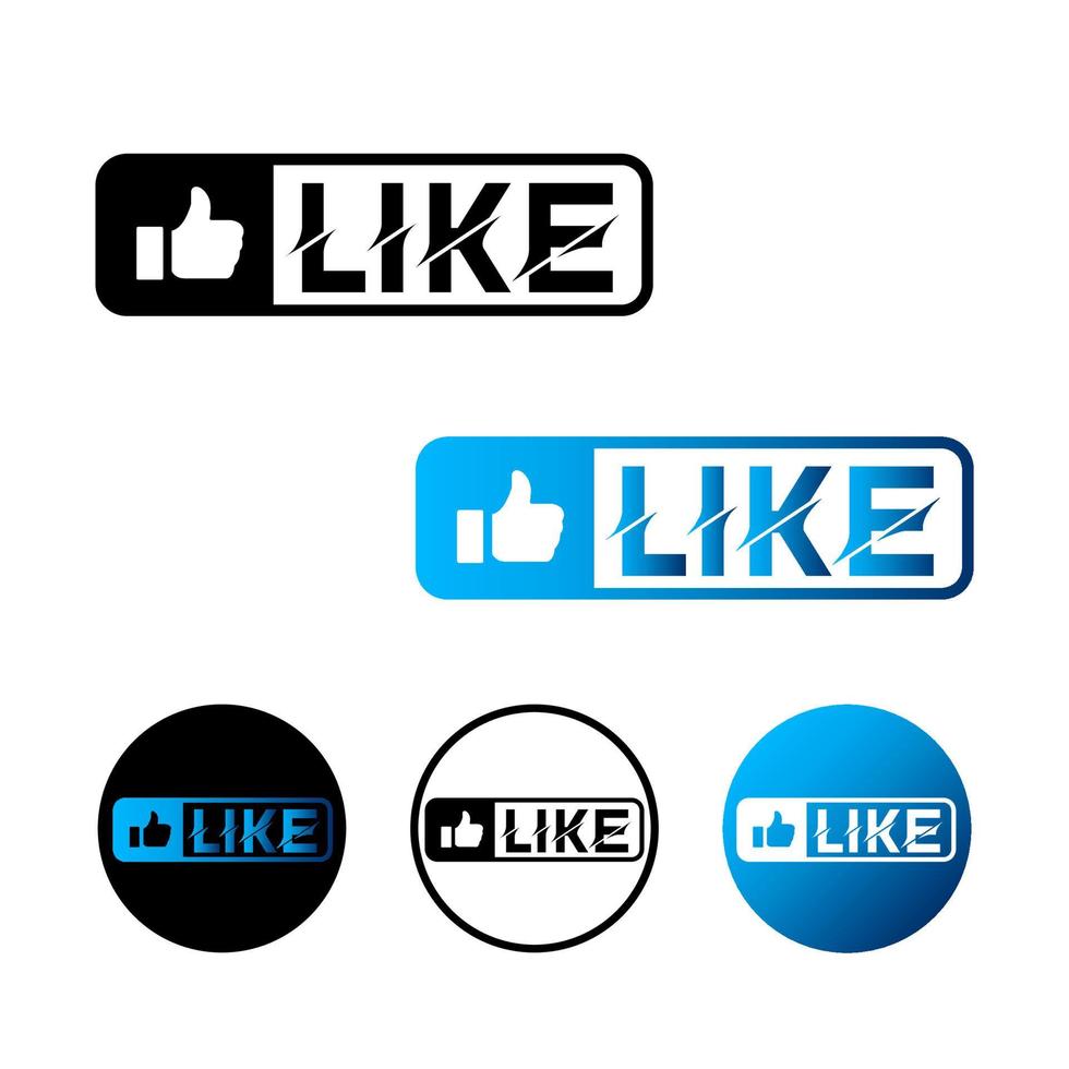 Abstract Like Label Icon Illustration vector