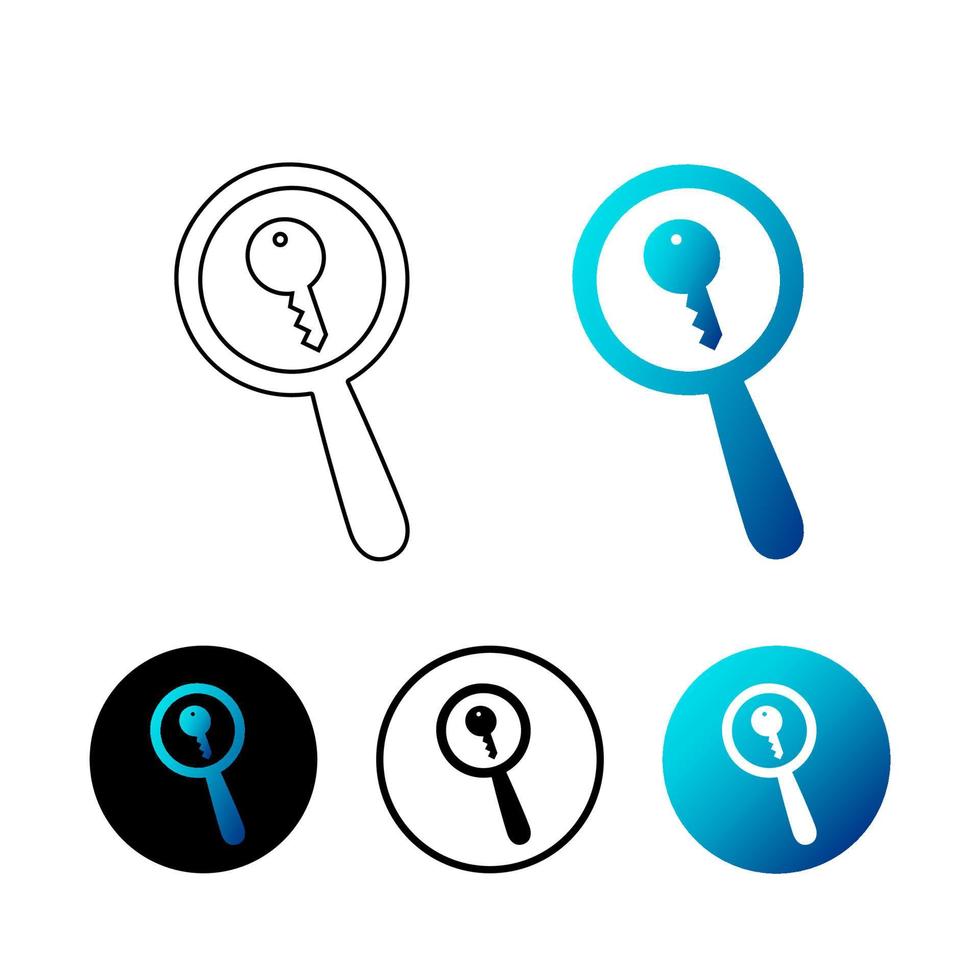 Abstract Search Keyword Icon Illustration vector