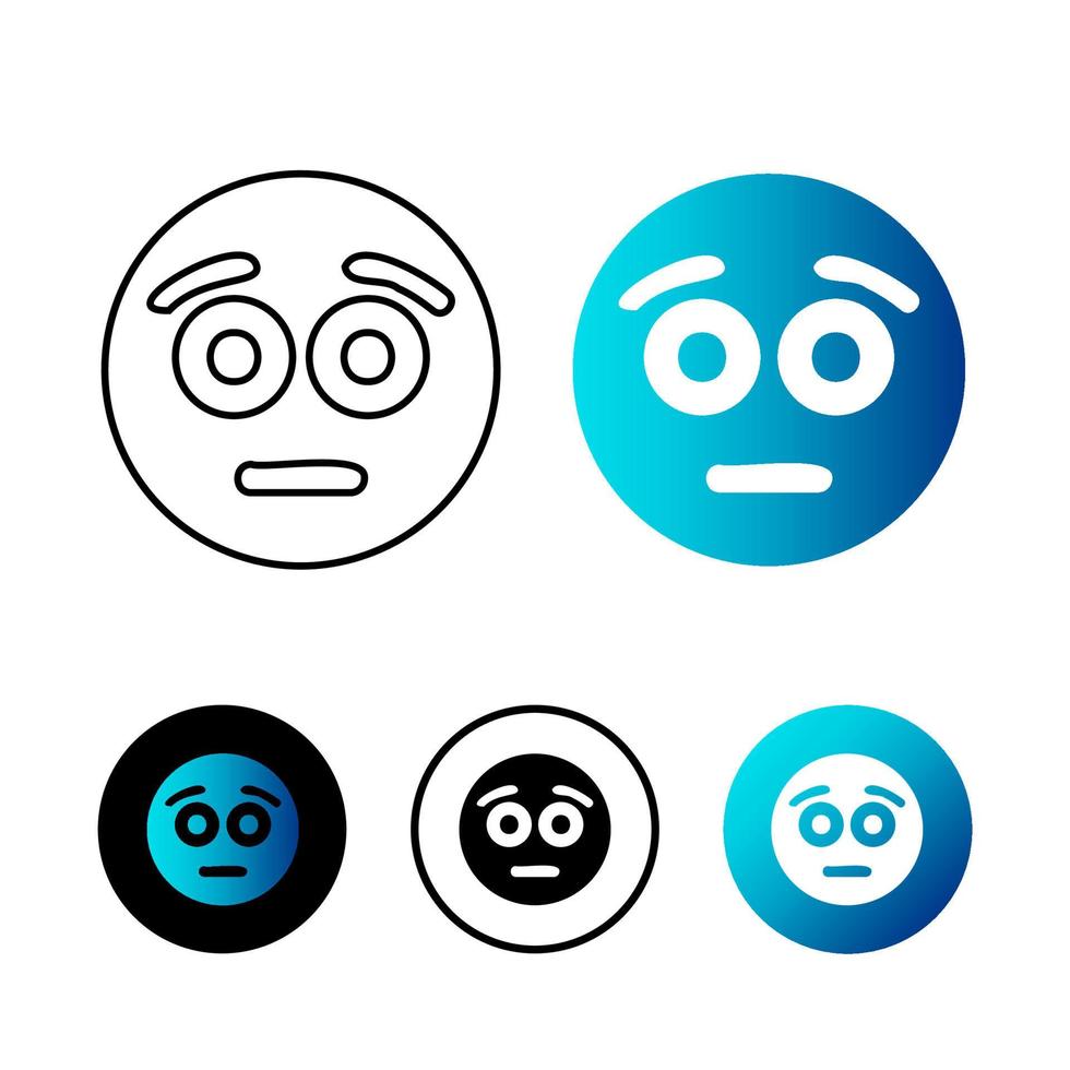 Abstract Surprised Emotion Icon Illustration vector