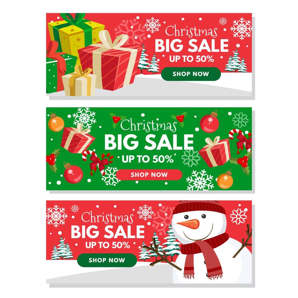 christmas big sale promotion banner template vector