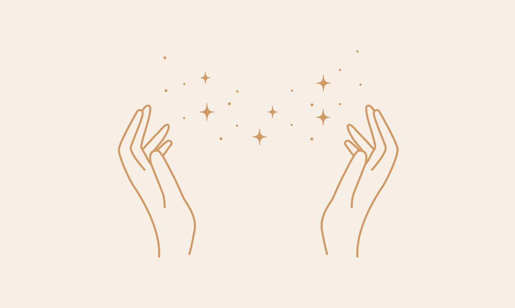 Magic hand woman vector