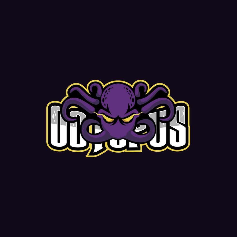 illustration vector graphic of octopus esport mascot logo design vector