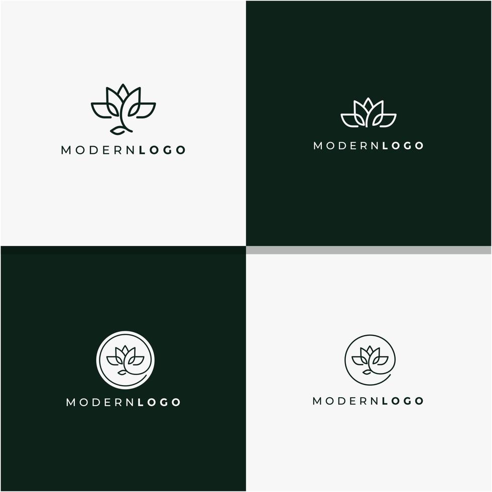 colecciones de diseño de logotipo de flor de tulipán simple vector