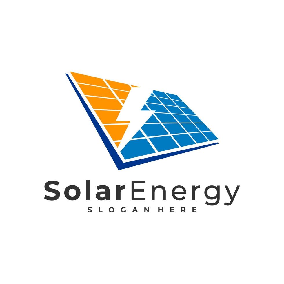 Solar energy logo vector template, Creative Solar panel energy logo design concepts