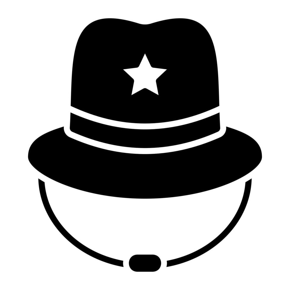 Cowboy Hat Glyph Icon vector