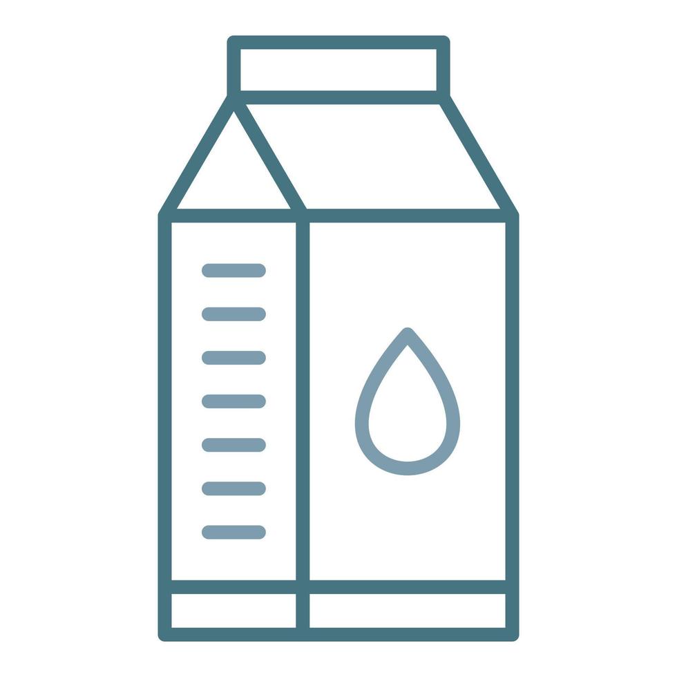 Milk Carton Line Two Color Icon vector