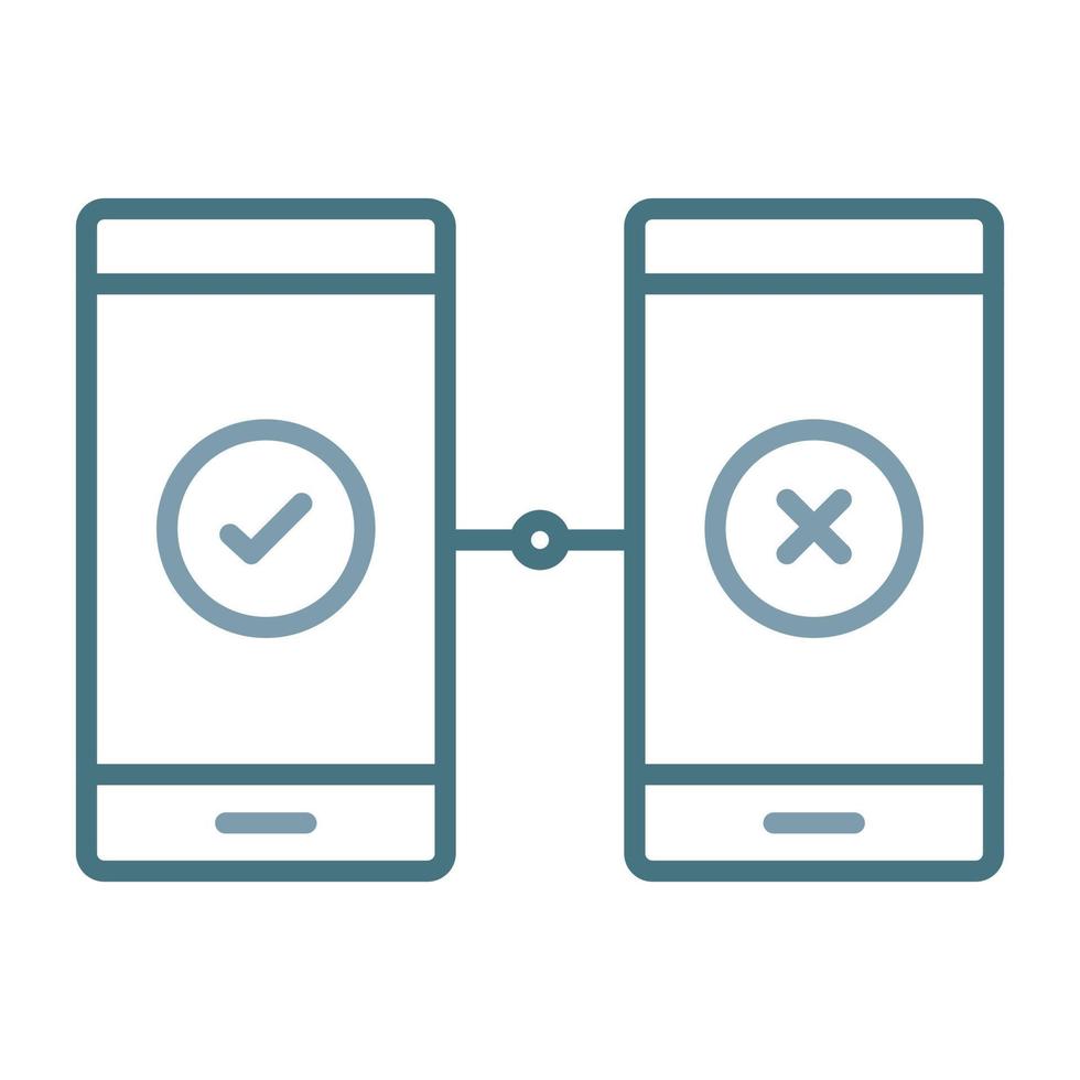 AB Testing Line Two Color Icon vector