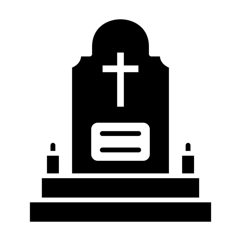 Grave Glyph Icon vector