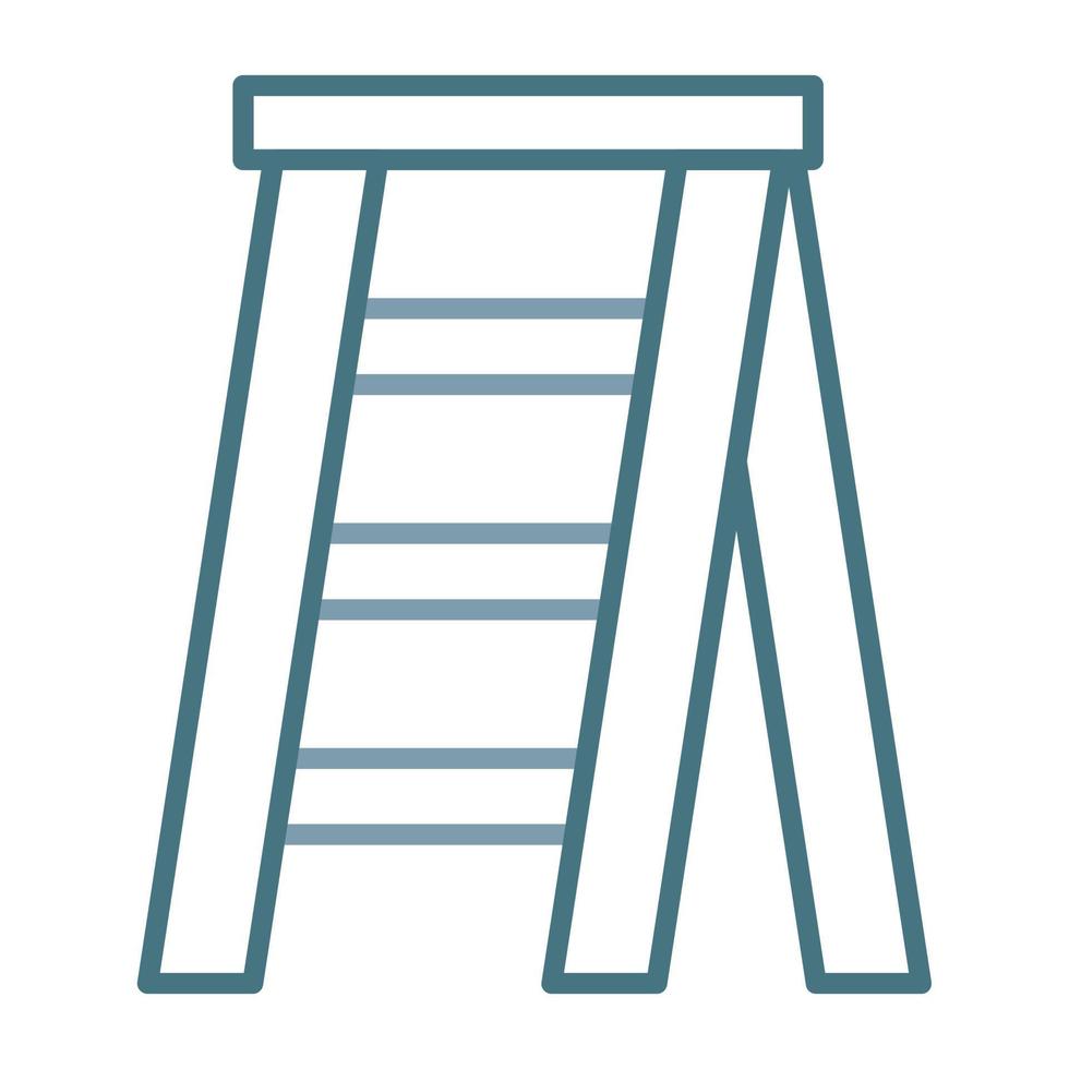 Stepladder Line Two Color Icon vector