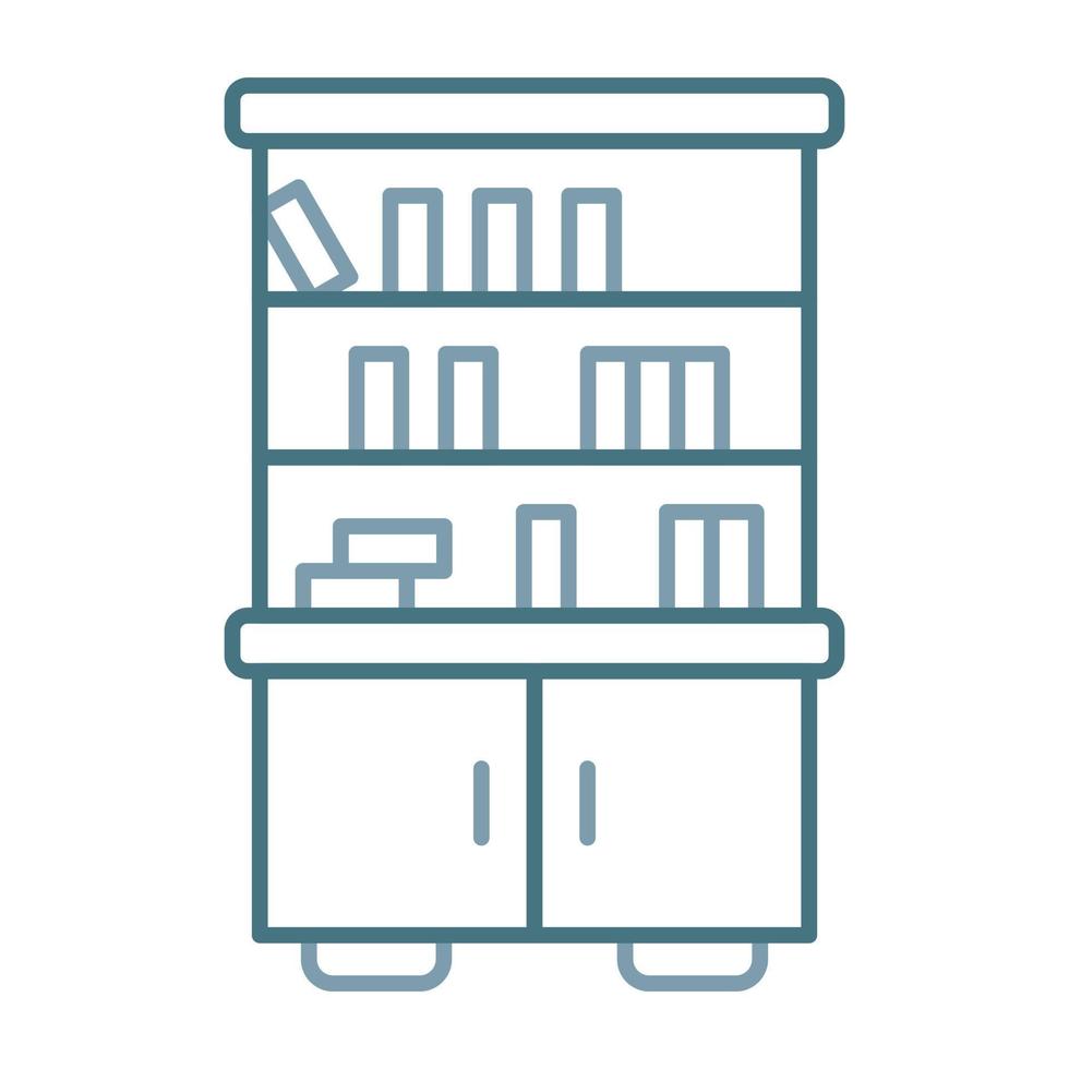 Book Case Line Two Color Icon vector