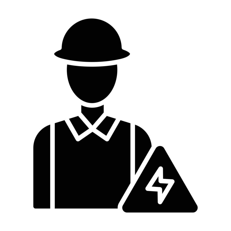 Electrician Service Glyph Icon vector
