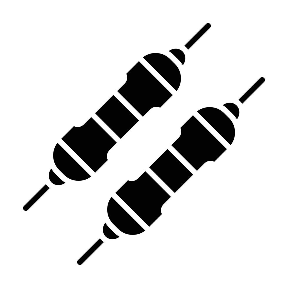 Resistor Glyph Icon vector