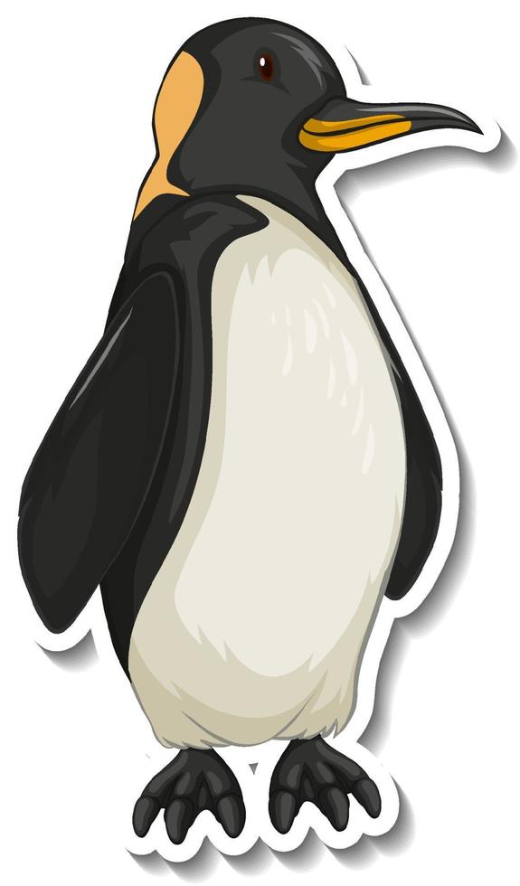 Penguin animal cartoon sticker vector