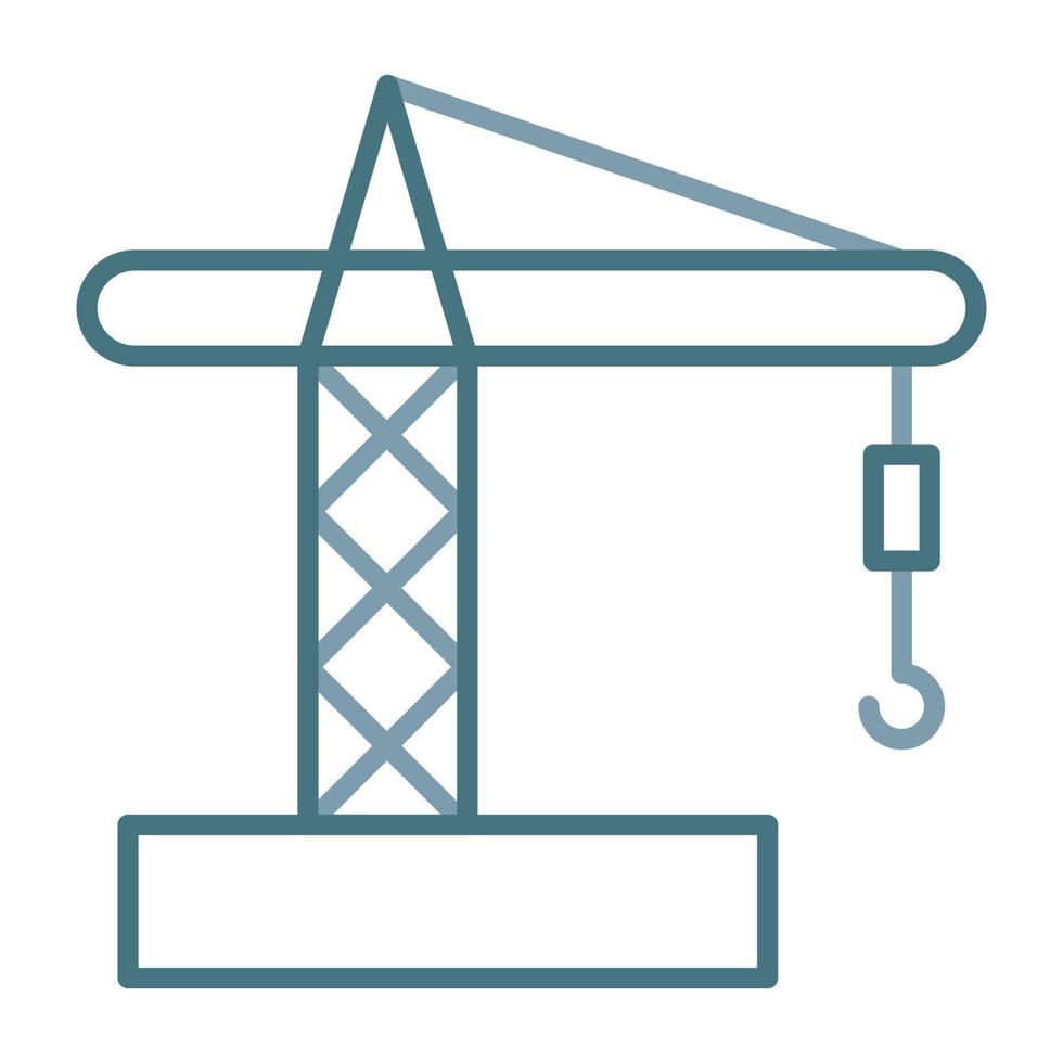 Crane Line Two Color Icon vector