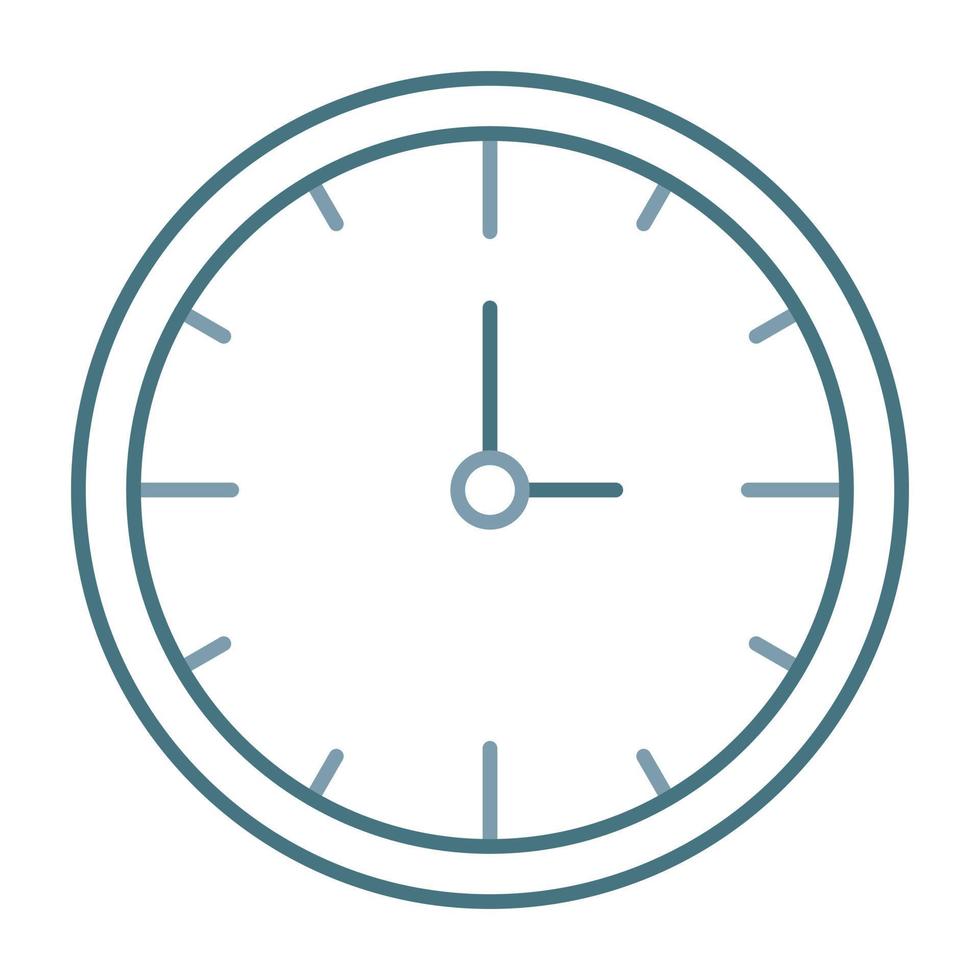Clock Line Two Color Icon vector