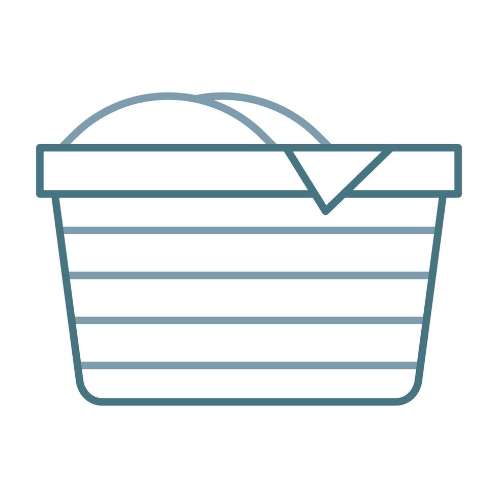 Laundry Basket Line Two Color Icon vector