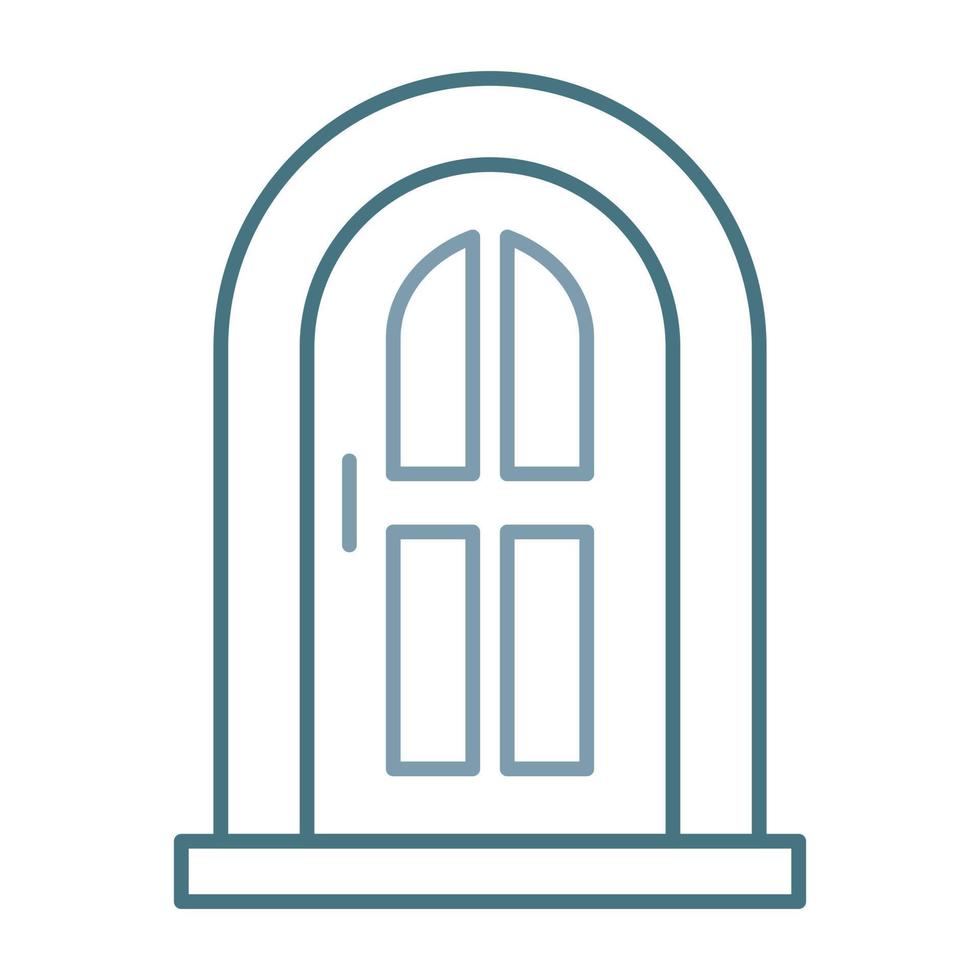 Door Line Two Color Icon vector