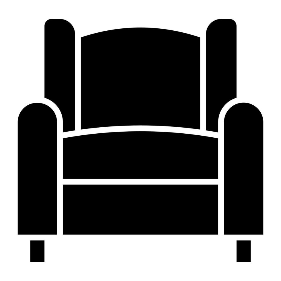 Cinema Sofa Glyph Icon vector