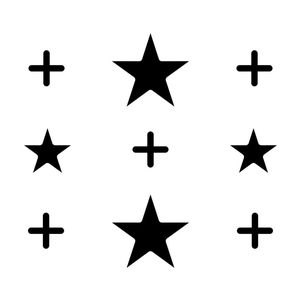 Stars Glyph Icon vector