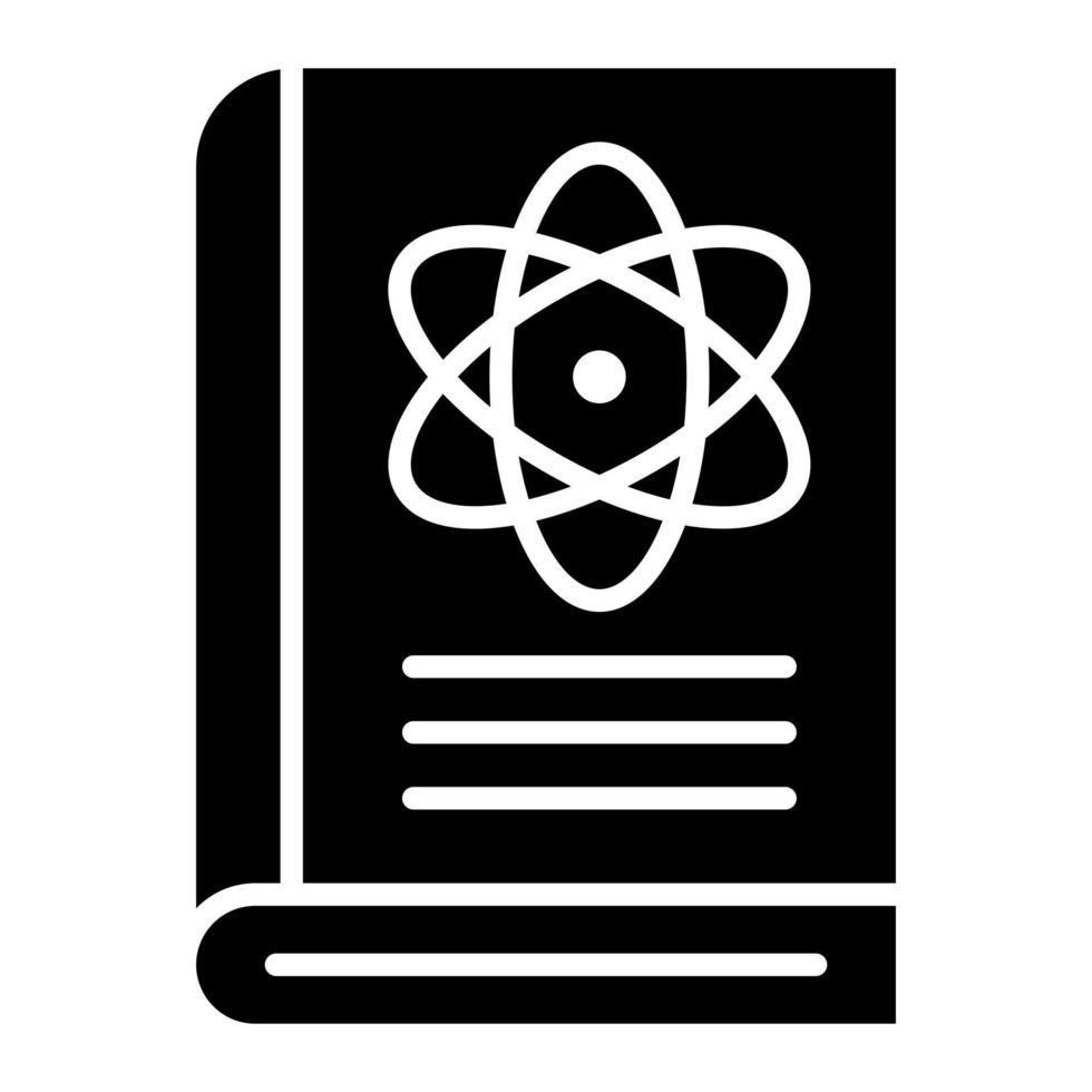 Physics Book Glyph Icon vector
