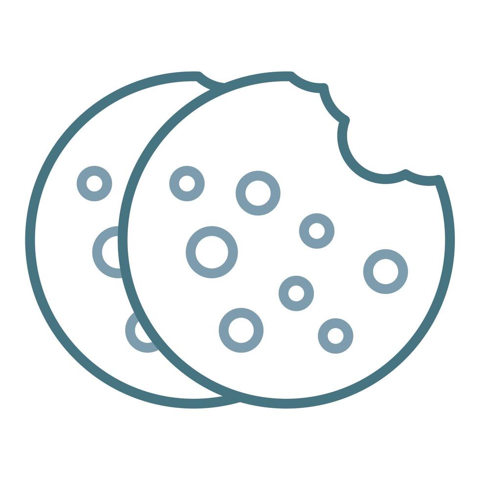 Cookie Line Two Color Icon vector