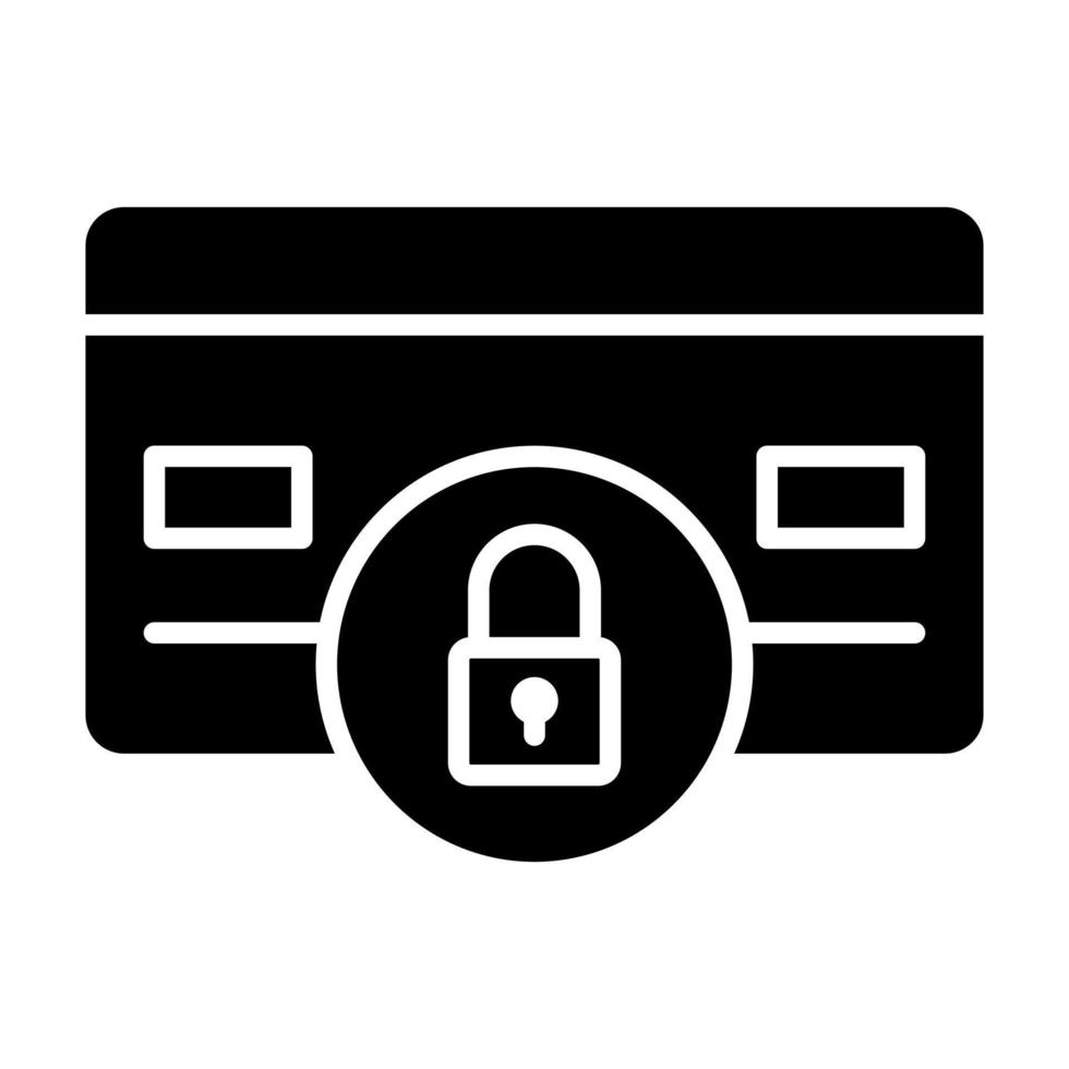 Secure Payment Glyph Icon vector