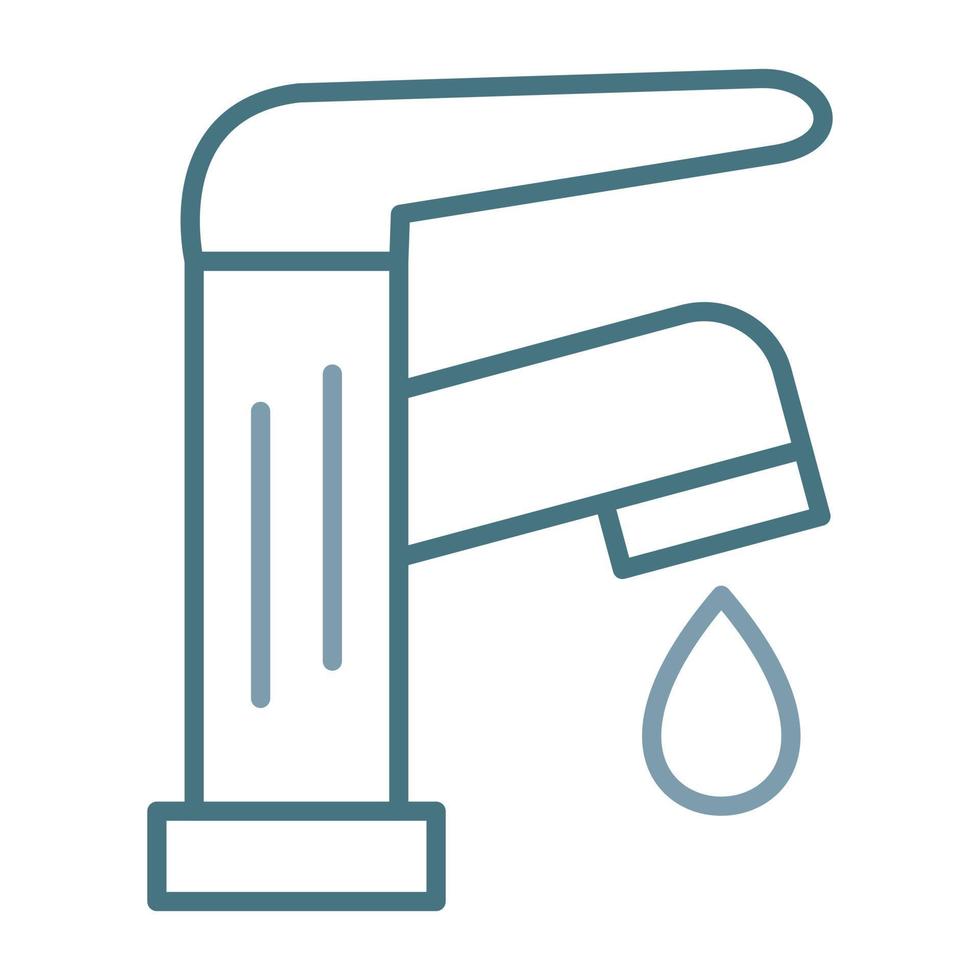 Faucet Line Two Color Icon vector