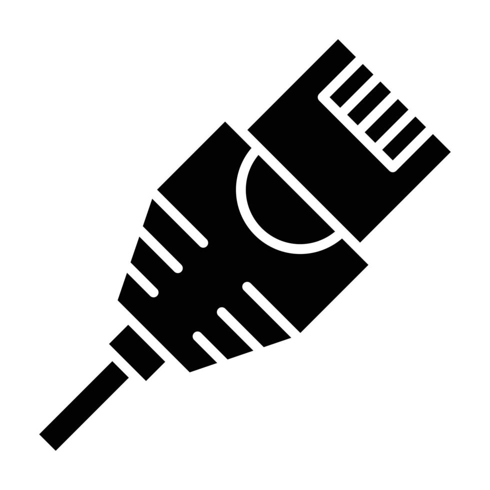 Rj45 Glyph Icon vector