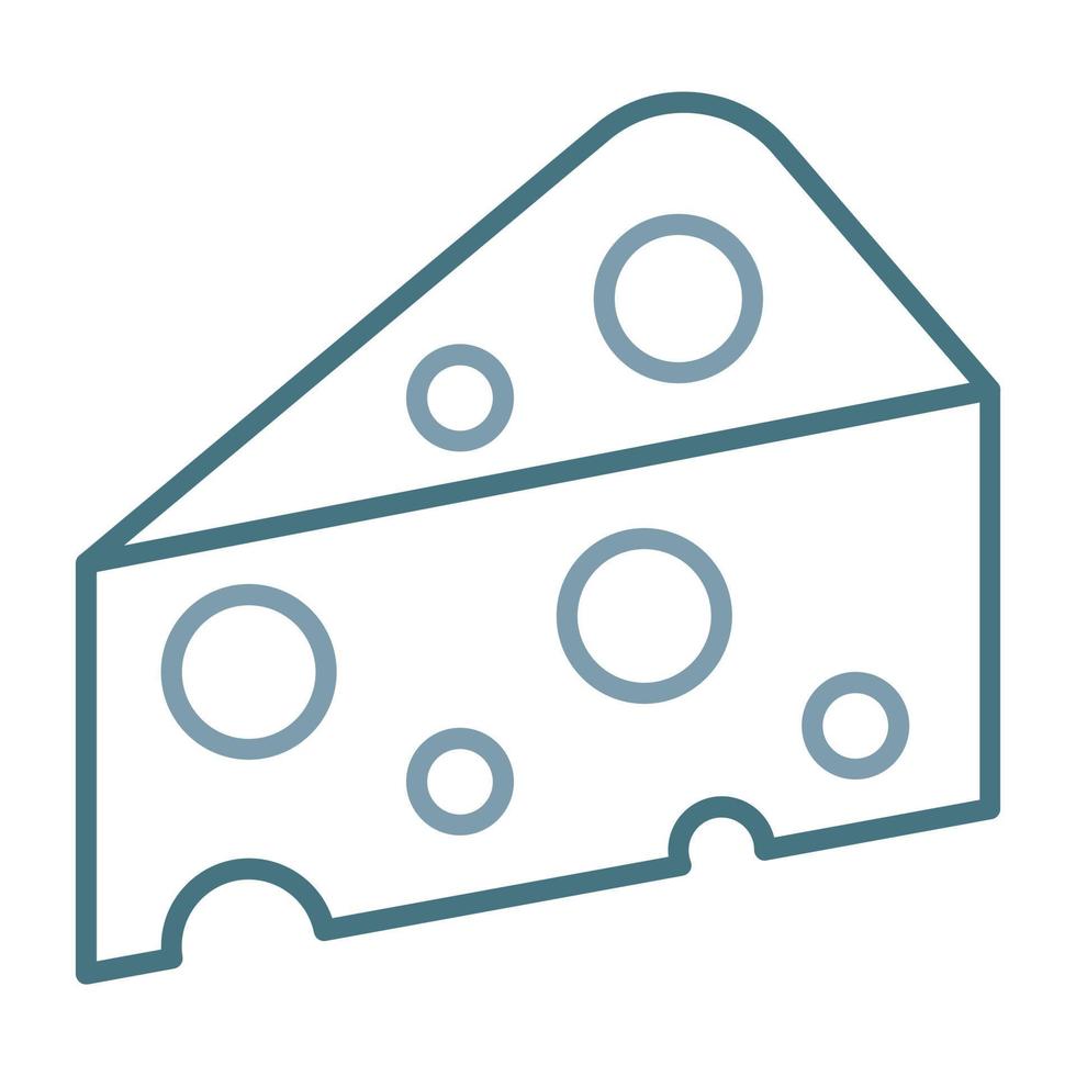Cheese Line Two Color Icon vector