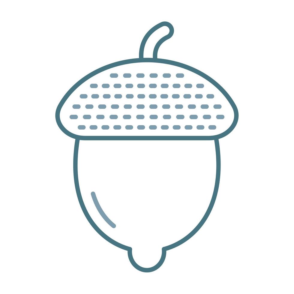 Acorn Line Two Color Icon vector