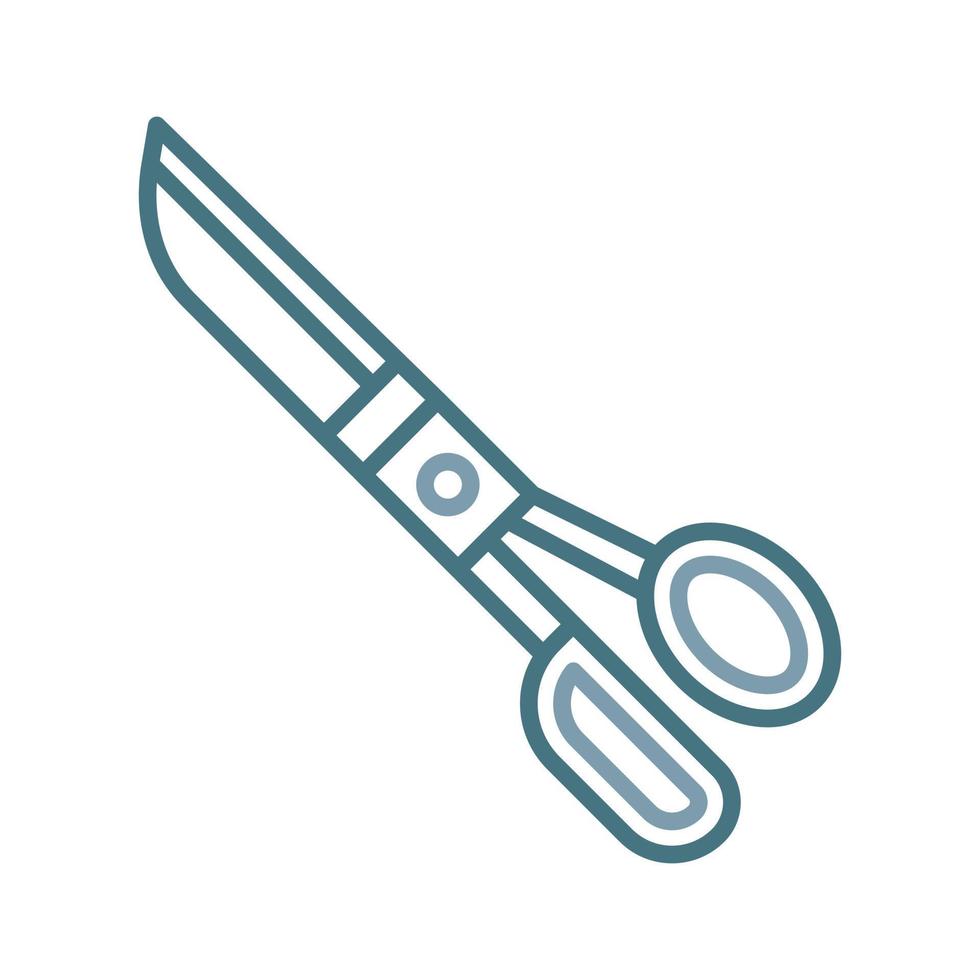 Scissor Line Two Color Icon vector