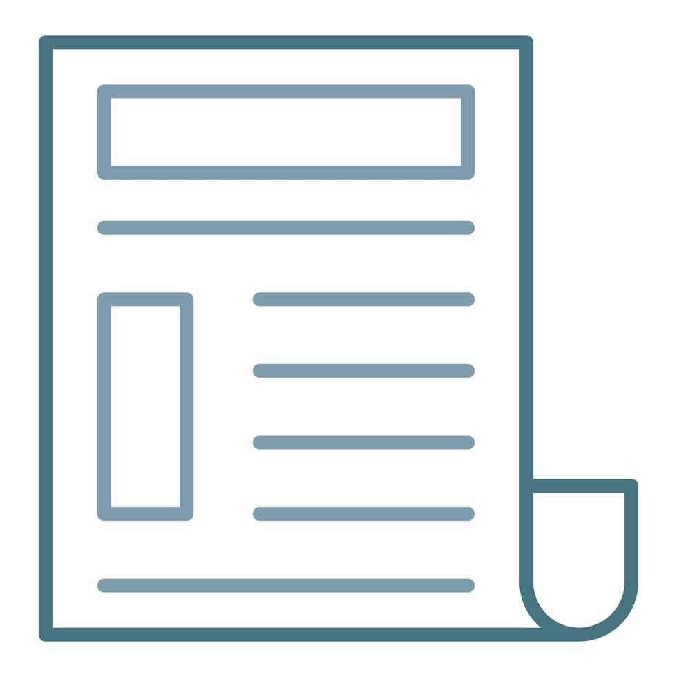Newspaper Line Two Color Icon vector