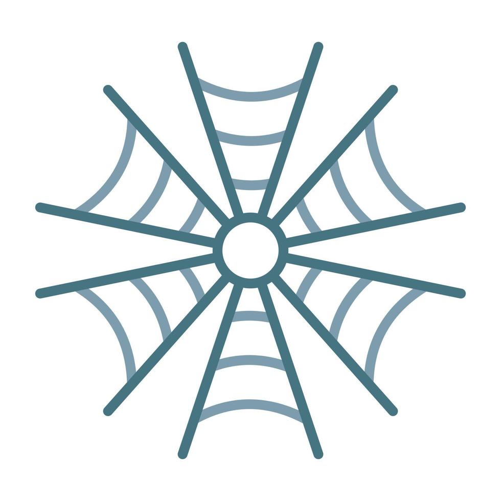 Spider Web Line Two Color Icon vector