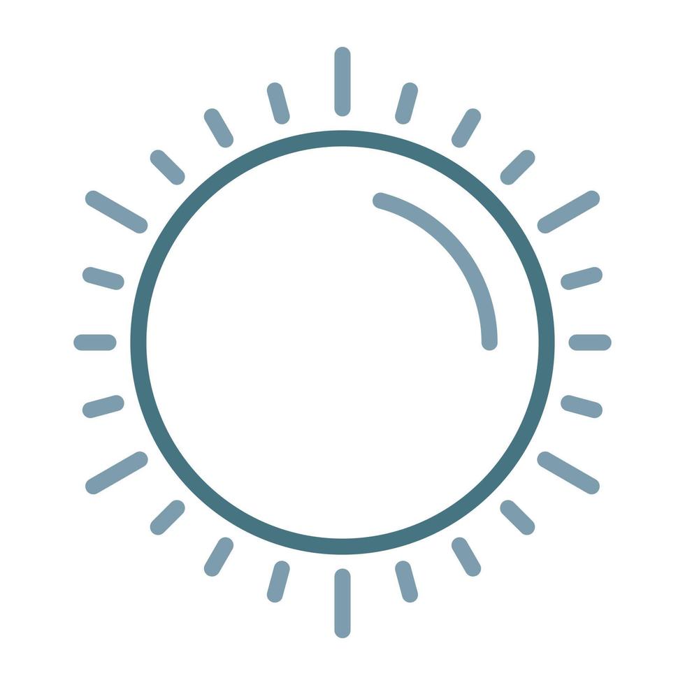 Sun Line Two Color Icon vector