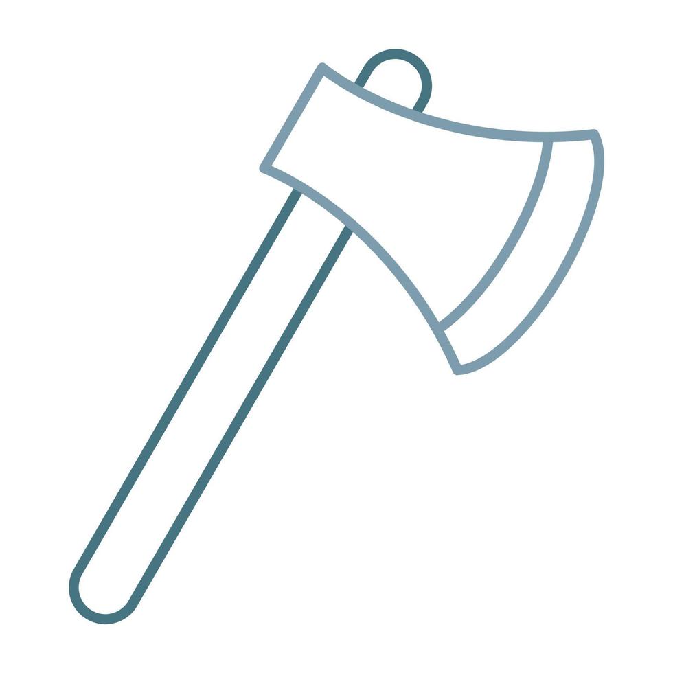 Axe Line Two Color Icon vector