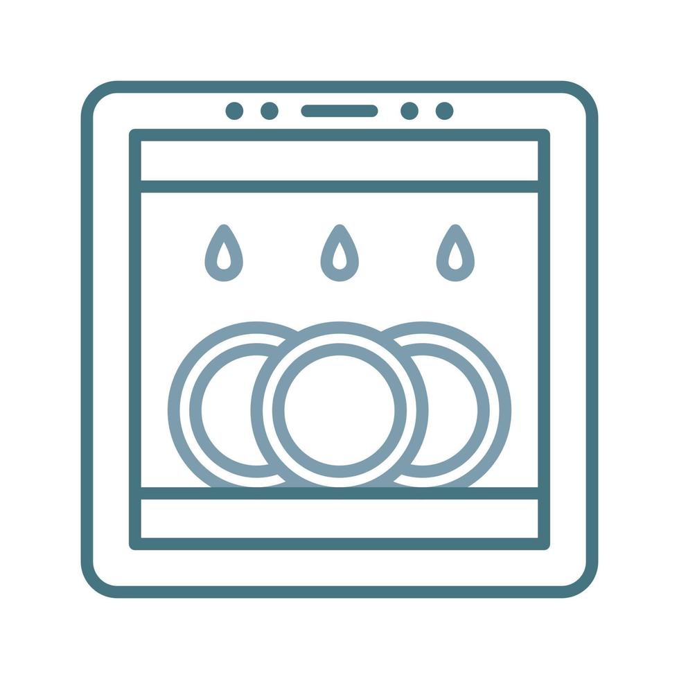Dishwasher Line Two Color Icon vector