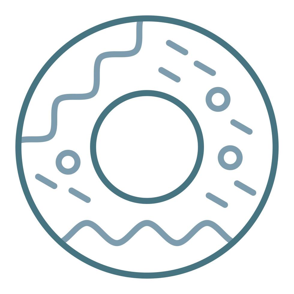 donut line icono de dos colores vector