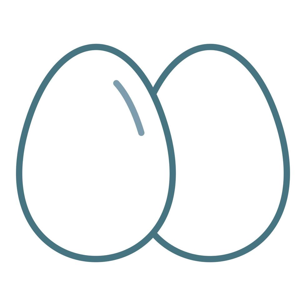 Eggs Line Two Color Icon vector